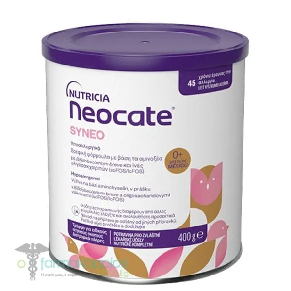 Nutricia Neocate Syneo Βρεφική Φόρμουλα σε Μορφή Σκόνης από 0-12m, 400g