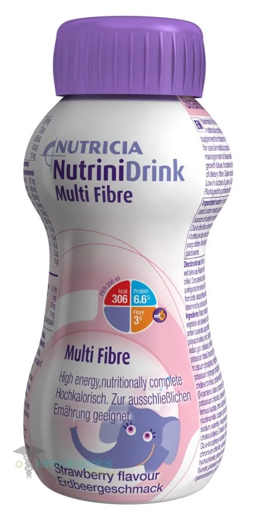 Nutricia Nutrini Drink Multi Fibre 1Y+ Strawberry, 200ml