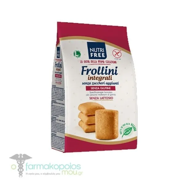 NutriFree Wholemeal Biscuits Gluten Free, 225gr