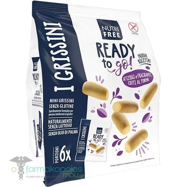 Nutrifree Ready To Go I Grissini Mini Gluten Free Breadsticks, 180gr