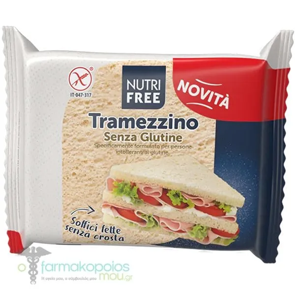 Nutrifree Tarmezzino Gluten Free Sliced Bread without Grain, 160gr
