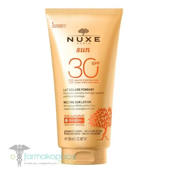 Nuxe Sun Melting Sun Lotion for Face & Body SPF30, 150ml
