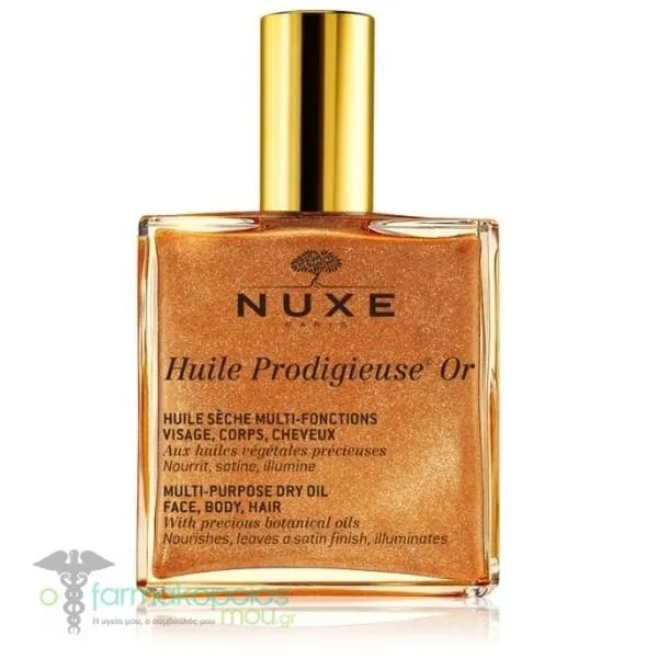 Nuxe Huile Prodigieuse Or Multi-Purpose Dry Oil for Face, Body & Hair, 100ml