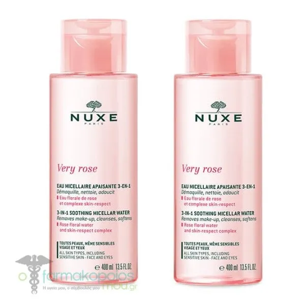 Nuxe Promo Very Rose 3-in-1 Soothing Micellar Water, 2x400ml