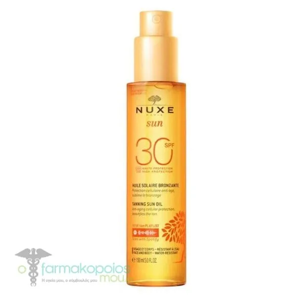 Nuxe Sun Tanning Sun Oil High Protection SPF30, 150ml