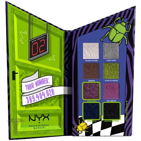 NYX PROFESSIONAL MAKE UP Beetlejuice Color for the Recently Deceased Palette, 1pc