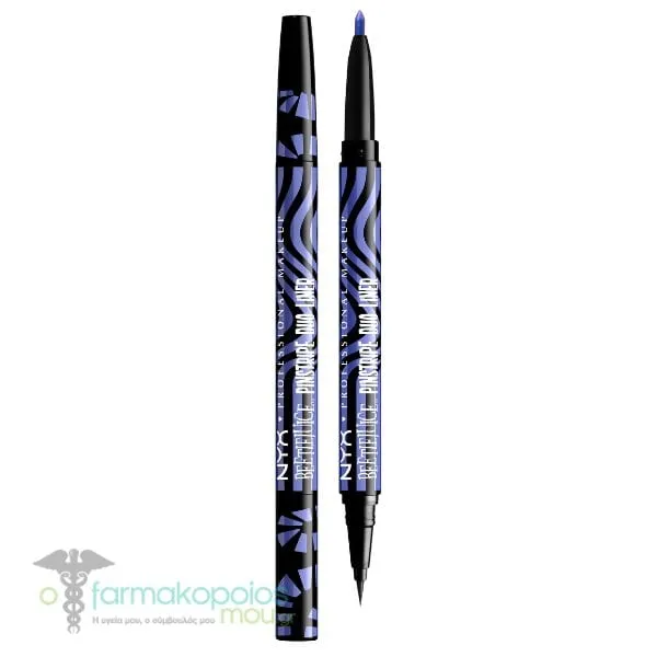 NYX PROFESSIONAL MAKE UP Beetlejuice Pinstripe Duo Liner, 1pc - Black - Purple