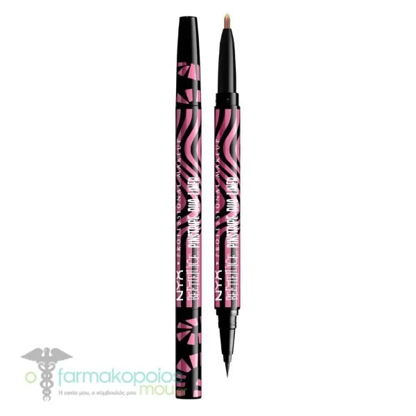 NYX PROFESSIONAL MAKE UP Beetlejuice Pinstripe Duo Liner, 1pc - Black - Pink