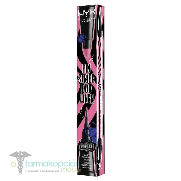 NYX PROFESSIONAL MAKE UP Beetlejuice Pinstripe Duo Liner, 1pc - Black - Pink