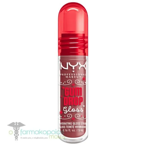 NYX PROFESSIONAL MAKE UP Holiday Gum Drop Gloss Hydrating Gloss Stain, 5ml - 01 Hydra-Honey