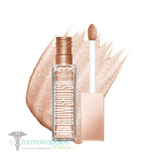 NYX PROFESSIONAL MAKE UP Ultimate Glow Shots Brightening Liquid Eyeshadow, 7.5ml - Highkey Lychee