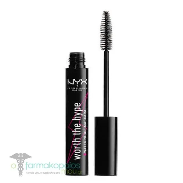 NYX PROFESSIONAL MAKEUP Worth The Hype Waterproof Mascara, 7ml - BLACK