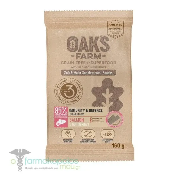 Oak's Farm Grain-Free Superfood Immunity & Defence for Adult Dogs Salmon & Goji Berries, 160g