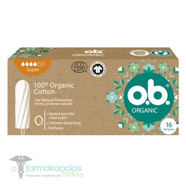OB Organic Super Ταμπόν για Μεγάλη Ροή, 16τεμ
