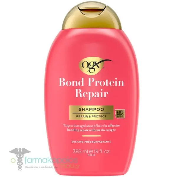 OGX Bond Protein Repair Σαμπουάν Επανόρθωσης &amp; Προστασίας, 385ml