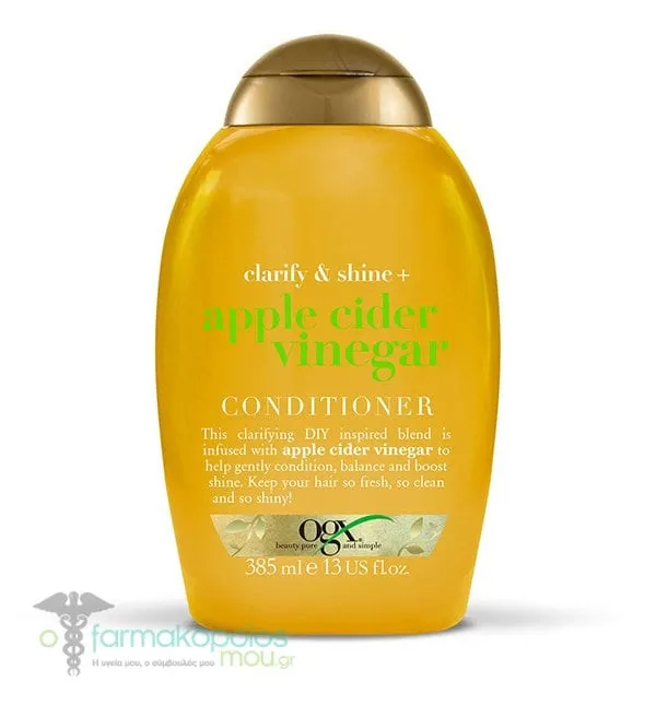 OGX Apple Cider Vinegar Clarify & Shine Conditioner, 385ml