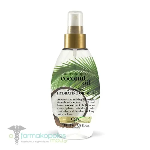 OGX Coconut Milk Weightless Hydrating Oil Mist, 118ml
