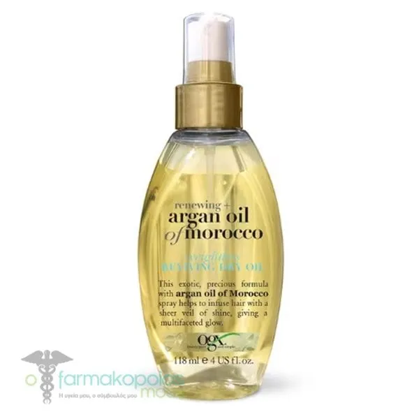 OGX Renewing + Argan Oil of Morocco Σπρέι Έλαιο Επανόρθωσης για Απαλα? & Μεταξε?νια Μαλλια?, 118ml