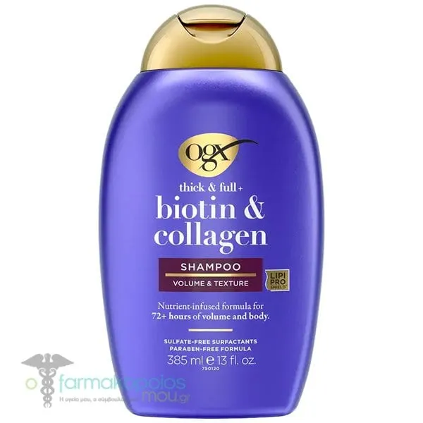 OGX Thick & Full+ Biotin & Collagen Σαμπουάν Mαλλιών για Πυκνότητα & Όγκο, 385ml