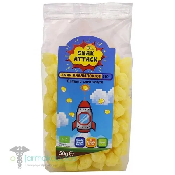 Ola Bio Snak Attack Organic Corn Snack, 50g