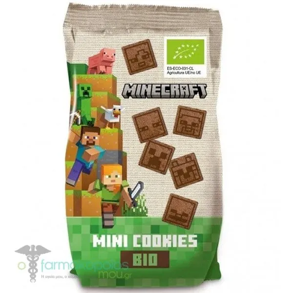 Ola Βio Minecraft Mini Cookies with Cocoa Flavour, 100g