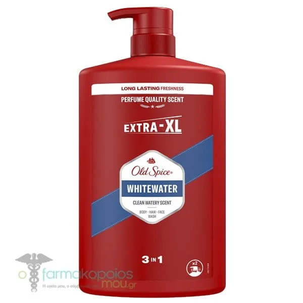Old Spice Whitewater Extra-XL 3 in 1 Body-Hair-Face Wash, 1lt