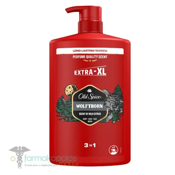 Old Spice Wolfthorn Shower Gel & Shampoo XL 3-in-1, 1000ml