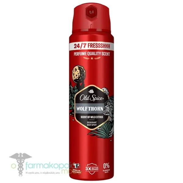 Old Spice Wolfthorn Spray Αποσμητικό Σπρέι Σώματος για Άνδρες, 150ml