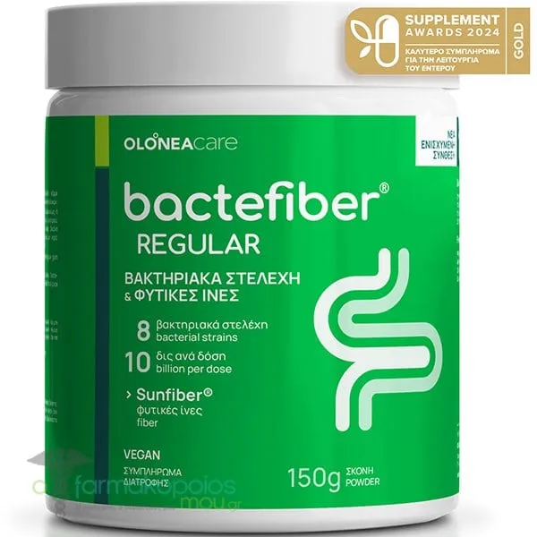 Olonea Bactefiber Regular for Constipation with Probiotics & Plant Fibres, 150g