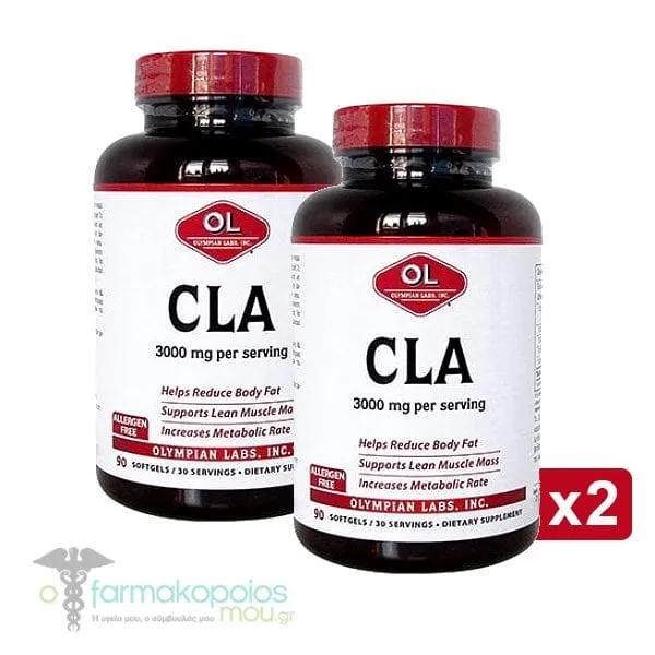 Olympian Labs CLA 3000mg, 2 x 90 softgels