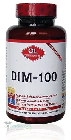 Olympian Labs Dim 100 Συμπλήρωμα Διατροφής με ισχυρή αντιοξειδωτική προστασία, 60 vcaps