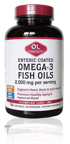 Olympian Labs Enteric Coated Omega 3, 120softgels