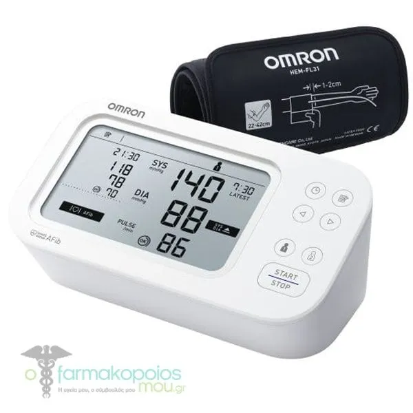 Omron M6 Comfort Afib Upper Arm Blood Pressure Monitor with Atrial Fibrillation Detection HEM-7380-E, 1pc