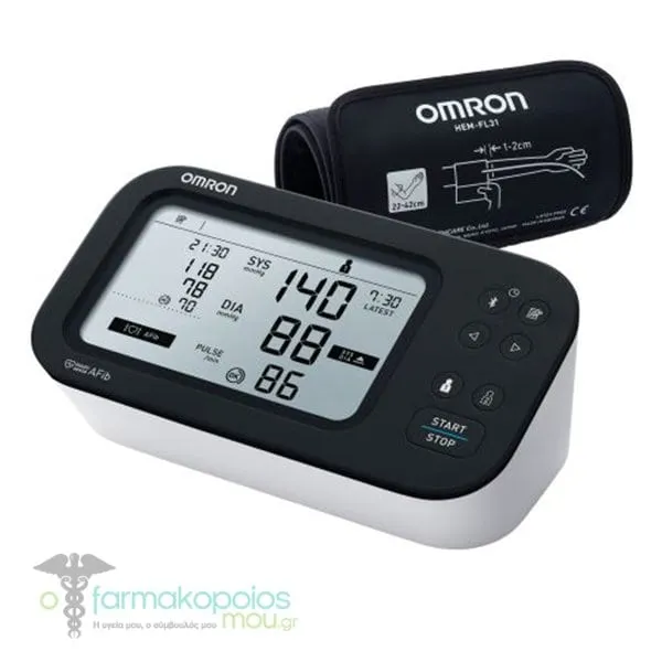 Omron M7 Intelli IT AFib Smart Upper Arm Blood Pressure Monitor with Atrial Fibrillation Detection HEM-7380T1-EBK, 1pc