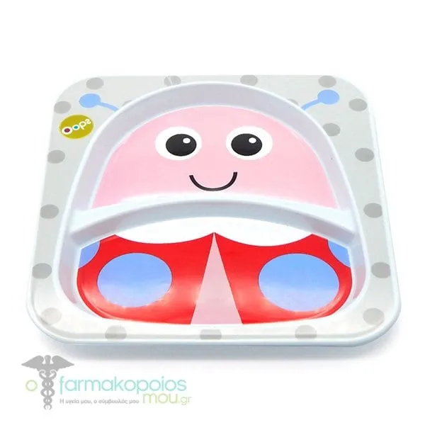 Oops 2-Section Plate Ladybug 6m+, 1pc