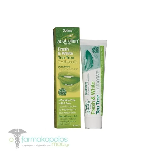 Optima Australian Organic Tea Tree Fresh & White Toothpaste, 100ml