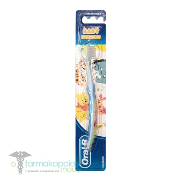 Oral-B Baby Winnie Baby Toothbrush 0-2Y Extra Soft, 1pc - Γαλάζιο-Μπλε