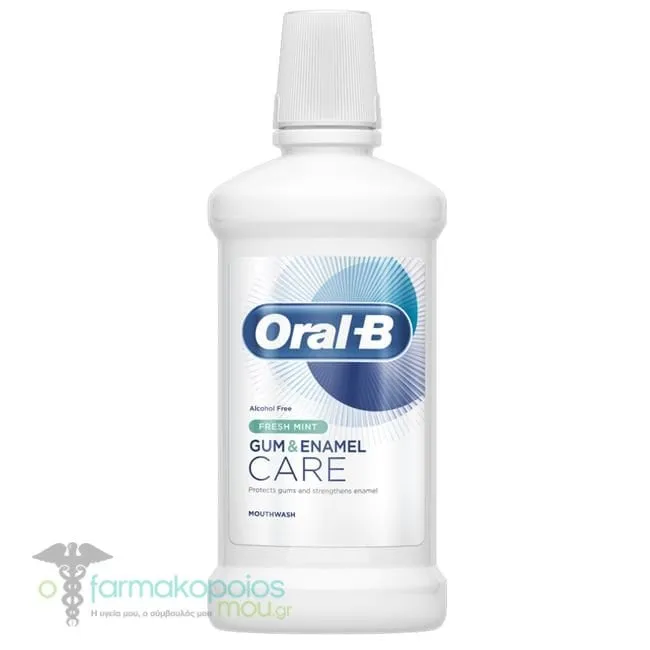 Oral-B Gum & Enamel Care Fresh Mint Mouthwash, 500ml