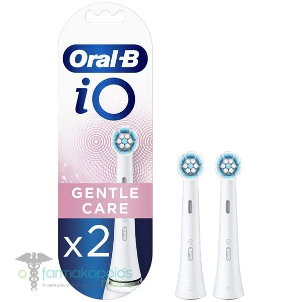 Oral-B iO Gentle Care Ανταλλακτικές Κεφαλές Ηλεκτρικής Οδοντόβουρτσας, 2τεμ