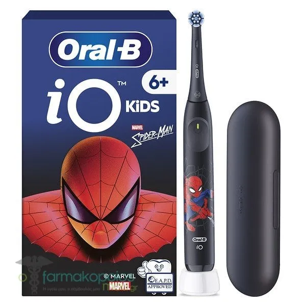 Oral-B iO Kids Marvel Spiderman Ηλεκτρική Οδοντόβουρτσα με Θήκη Ταξιδίου, 1σετ