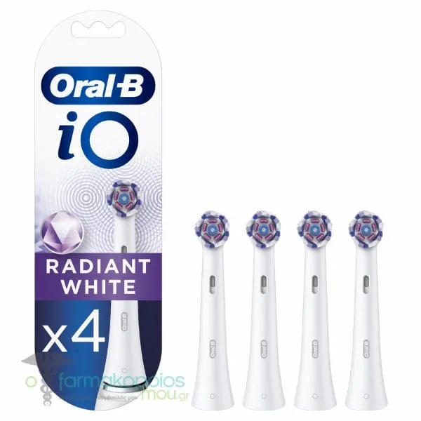 Oral-B iO Radiant White Replacement Electric Toothbrush Heads, 4pcs