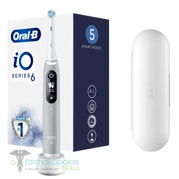 Oral-B iO Series 6 Grey Opal Electric Toothbrush, 1pc