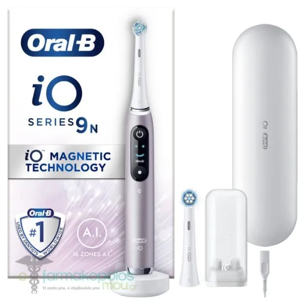 Oral-B iO Series 9 Magnetic Electric Toothbrush, 1pc - Rose Quartz