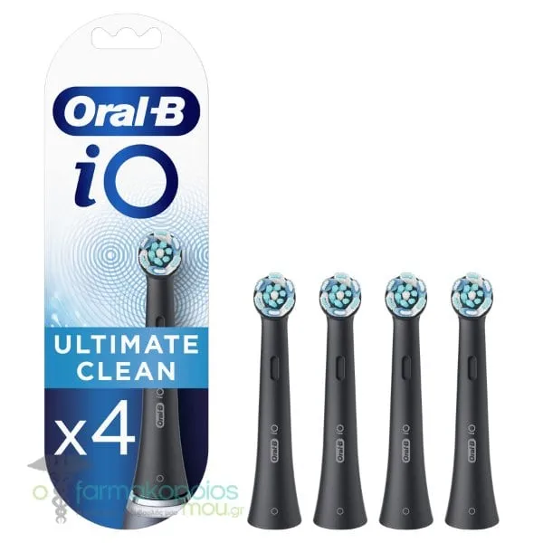 Oral-B iO Ultimate Clean Electric Toothbrush Replacement Heads Black, 4pcs