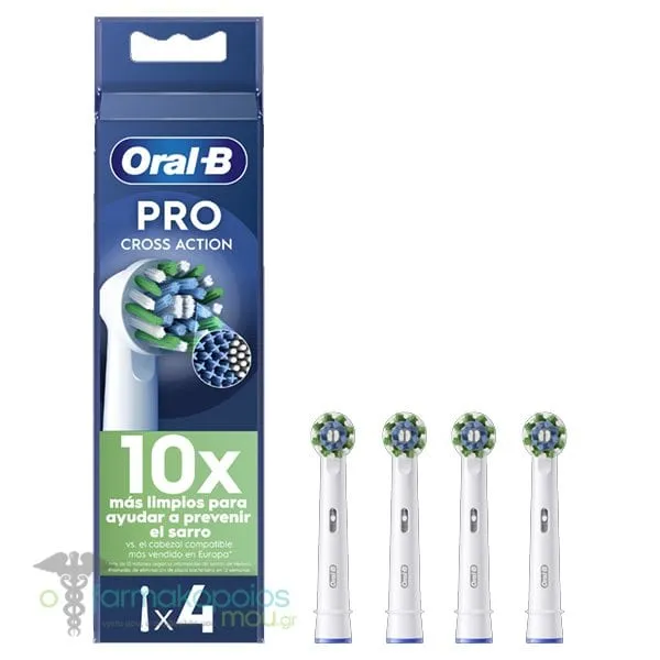 Oral-B Pro CrossAction Replacement Electric Toothbrush Heads, 4pcs