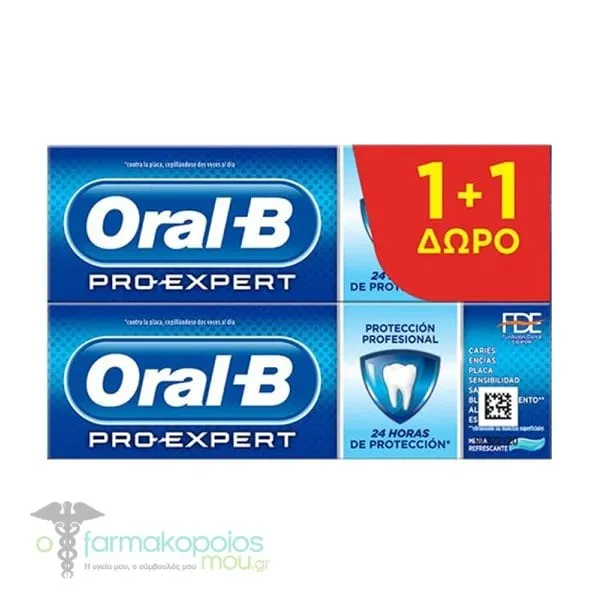 Oral-B Pro-Expert Professional Protection Toothpaste for 24-hour Protection, 2x75ml