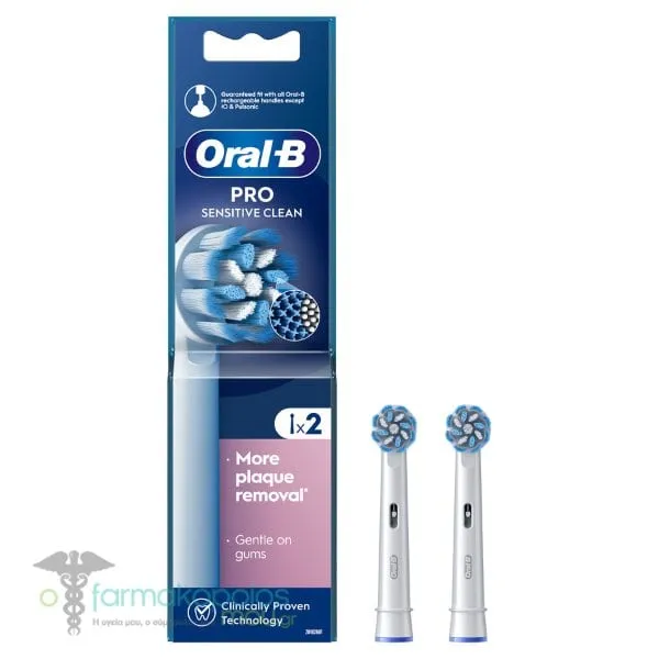 Oral-B Pro Sensitive Clean Electric Toothbrush Replacement Heads, 2pcs