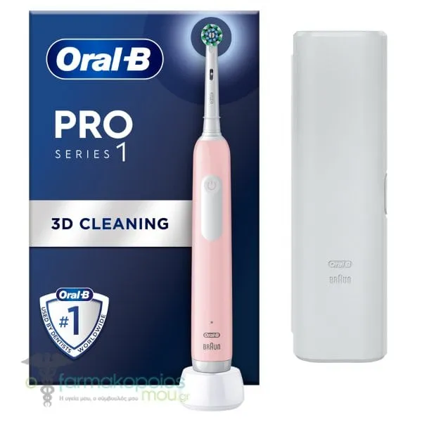 Oral-B Pro Series 1 Electric Toothbrush Pink with Travel Case, 1pc