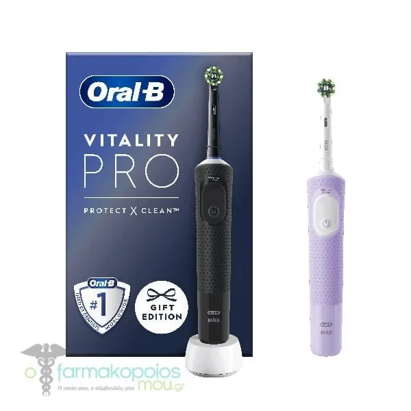 Oral-B Vitality Pro Gift Edition Black & Pink Duo Pack Electric Toothbrushes, 2pcs