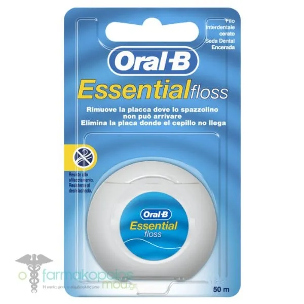 Oral-B Essential Floss Waxed 50m, 1pc